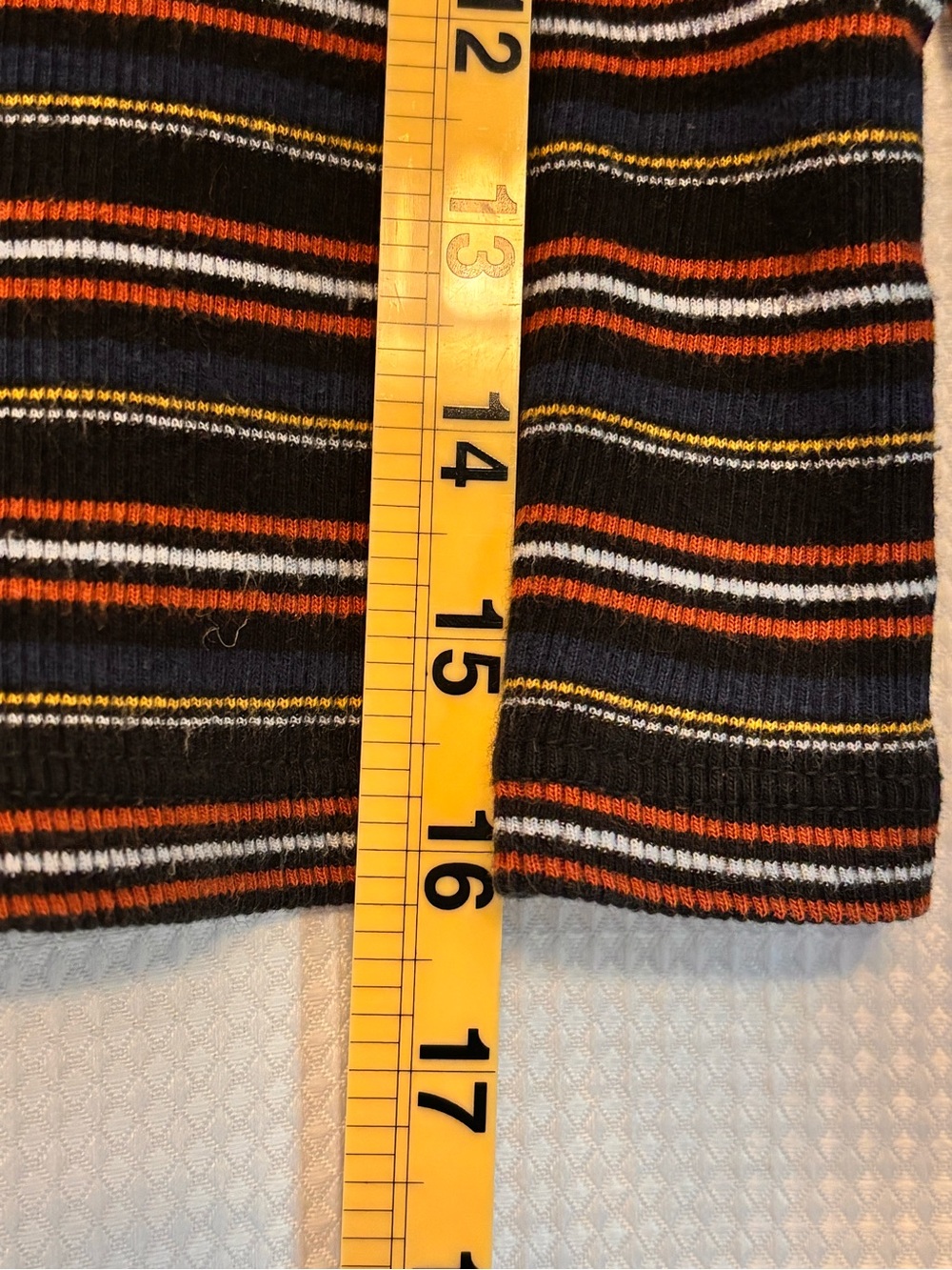 Brandy Melville Santana Striped Long Sleeve Crop Top Skater - Picture 7 of 7